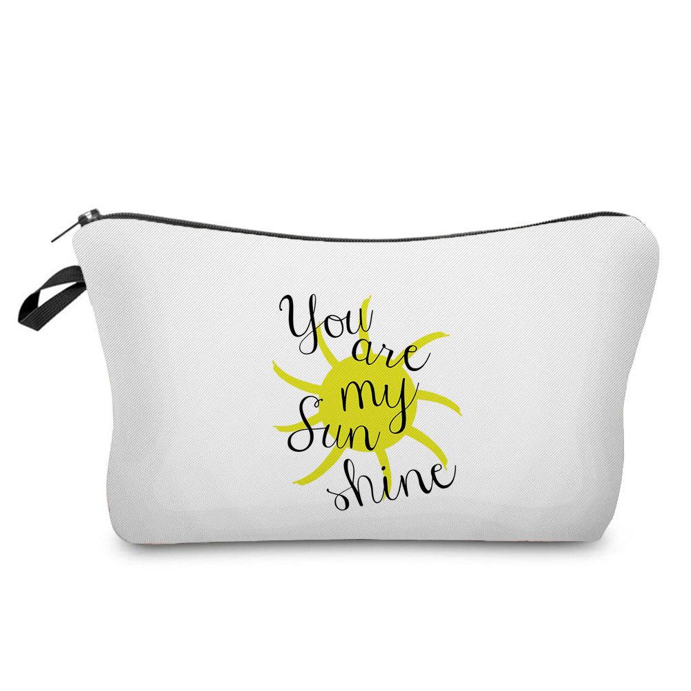 Women Flower Print Cosmetic Bag Toiletries Organize Travel Storage Case 6778