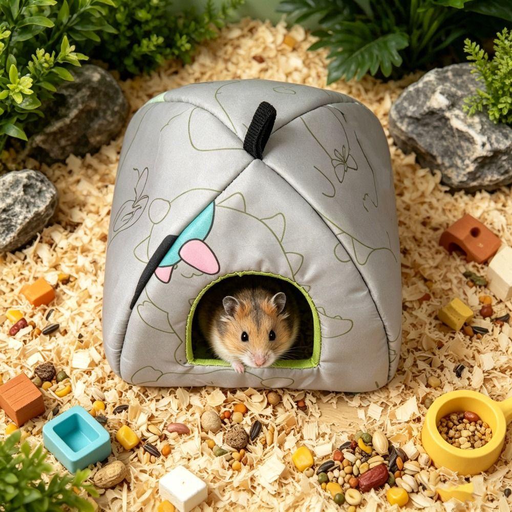 Splash-proof Soft Hamster House Woven Mat Base Summer Pet Hideout Hamster Shelter Hamster Cage