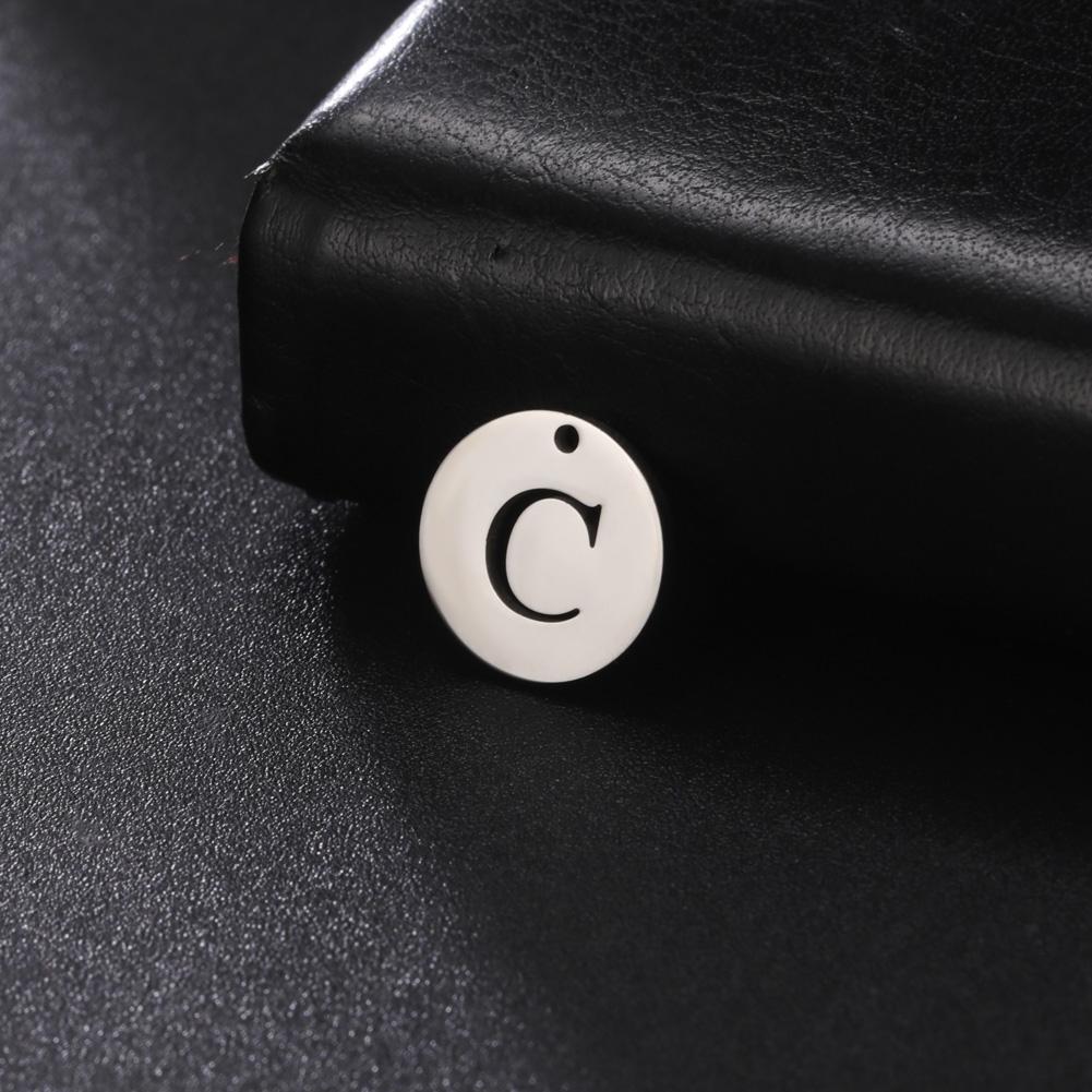 Teamer 10pcs A-Z 26 Letters Stainless Steel Charms for Jewelry Making Initial Alphabet Charms Pendant for Bracelet Necklace DIY