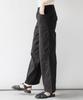 atONE Baggy Cargo Stretch Wide Elastic Baker Size Black ATC-0030 Wide-leg Pants, Chino, Pants, Denim, Women's, M,