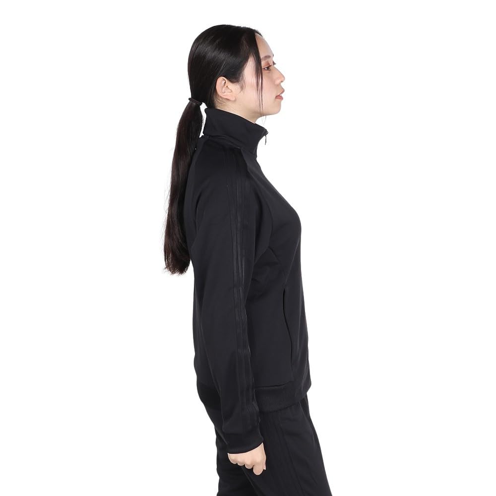 Adidas KTX40 Double Knit Track Black Size XL Women's 3-Stripes Loose-Fit Top, (JG3798),