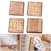 25Pcs Mini Stamps Handmade Stamper Set Wooden Rubber Stamps for Scrapbooking