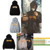 Stylish Flame Print Plus Size Men's Hooded Sweatshirt Sweater