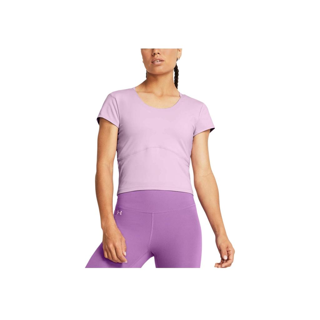 Under Armour Letter Print Slim Fit Round Neck Pullover Quick Dry Breathable Moisture Wicking Short Sleeve T-Shirt Women T-Shirt 1379156-543