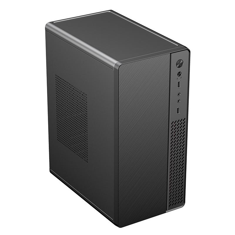 Compact Cross-Border M-ATX Brushed Computer Case for Home & Office
