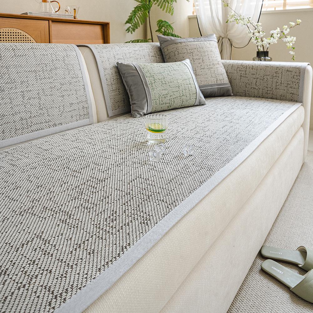 

Ротанговый коврик Летний прохладный коврик для дивана Новый коврик для дивана с прямым рядом Летняя нескользящая накладка на сиденье Чехол Ткань 70*180cm