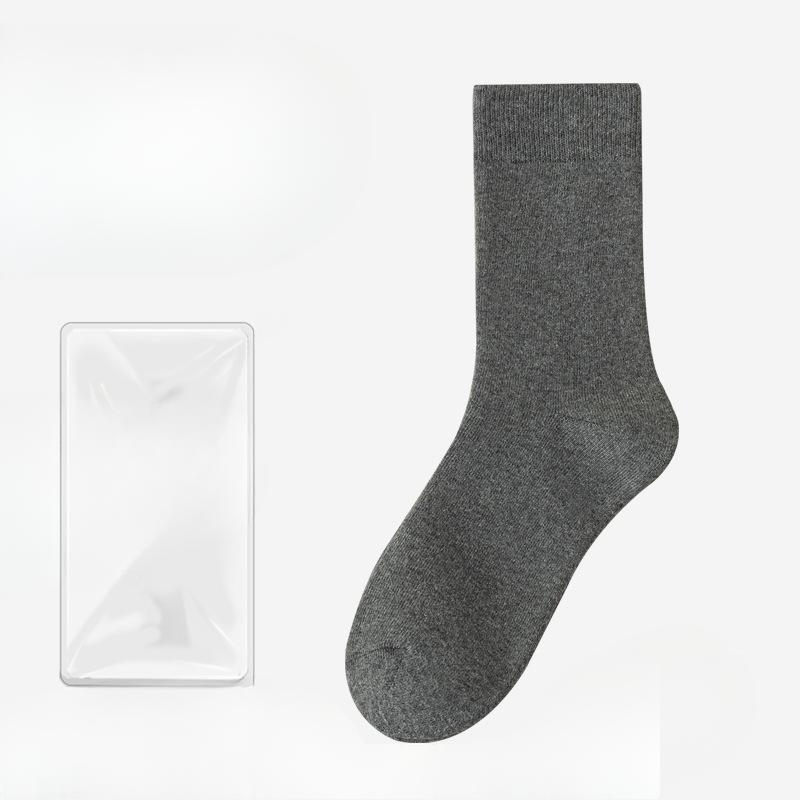 Female Spring and Autumn New Pure Color All Build Deodorant Hair Circle Household Floor In The Tube Cotton Socks