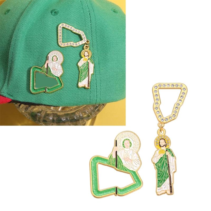 Brooch Pin Alloy Lapel Badge Hat Clip Stylish Breastpin Clothing Accessories for Religious Event and Fashion Enthusiasts