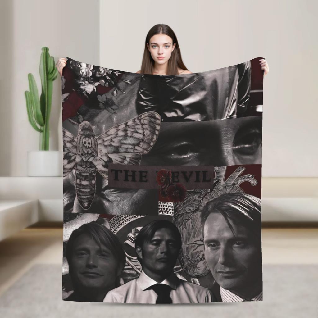 Mads Mikkelsen Super Warm Blanket Camping Plush Bedding Throws Street Trend Home Decor Flannel Bedspread Sofa Bed Cover