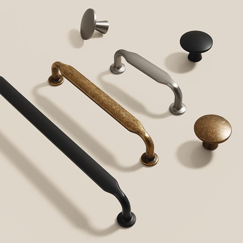 Vintage Zinc Alloy Cabinet Door Handle Kitchen Cabinet Drawer Wardrobe Door Knob Vintage Furniture Hardware