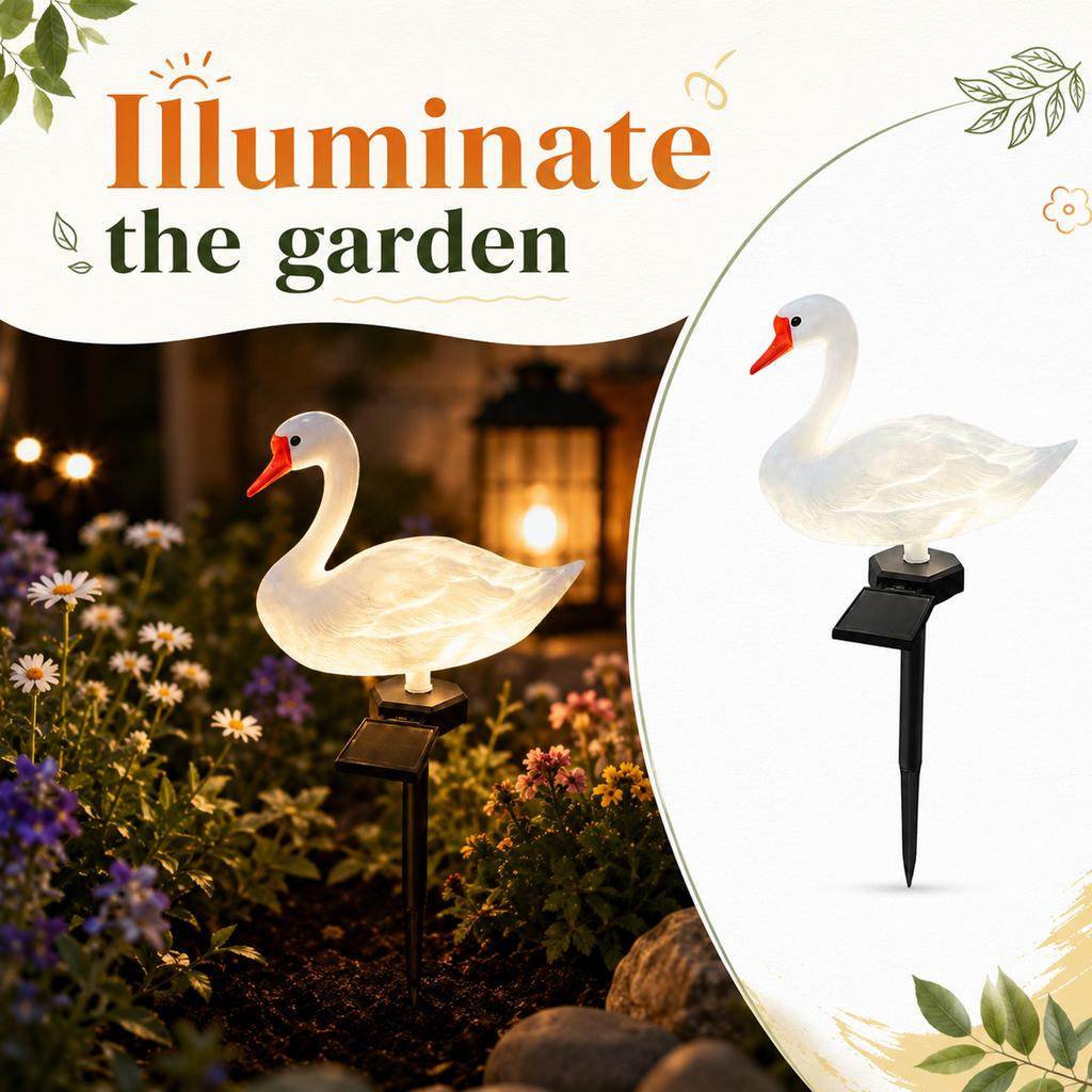 Powered Ground Stake Light with Decoration for Garden Outdoor Lighting