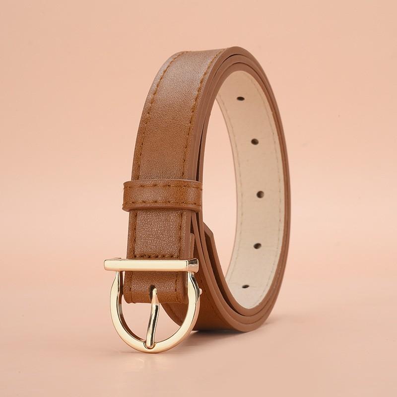 Women's belt fashion pin buckle thin belt genuine luxury soft belt women with Cargo pants jeans windproof belt PU leather Belt