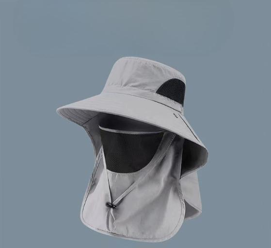 Sommer-Sonnenhüte UV-Schutz Outdoor Jagd Angelkappe für Männer Frauen Wandern Camping Visier Bucket Hat Neck Flap Fisherman Hat