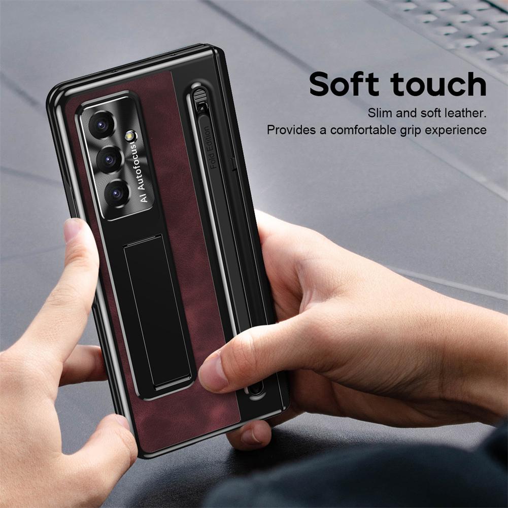 With S Pen Stand Case for Samsung Galaxy Z Fold 4 5 6 7 Hinge Case Screen Protective Film Pen Slot case for Galaxy Z Fold 7