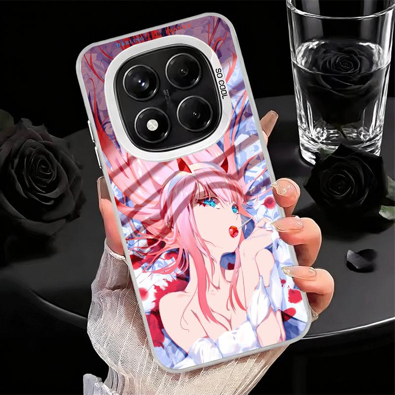 Darling Zero Two 02 Anime Soft Phone Case for Xiaomi Redmi Note 13 14 15 Pro Plus 12S 12 11S 11 11T 10S 10 Shockproof Cover Back