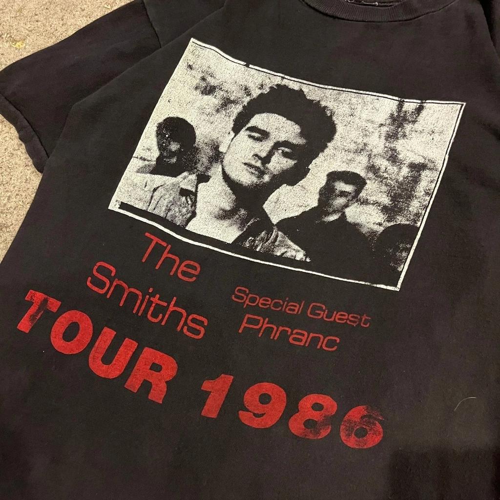 The Smiths band Tour 1986 basic black Unisex T shirt Men Women tee S-5XL