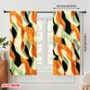 2pcs  2D plane printing Light Filtering Curtains Diagonal Diamond Waves Versatile 100% Polyester (without rod) Home Decor for
