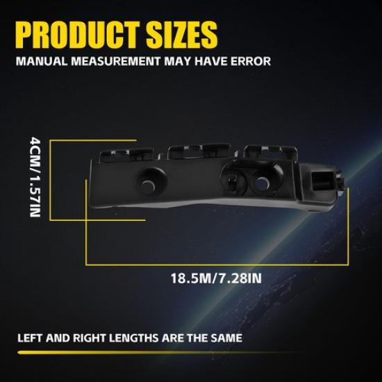 Front Left Right Bumper Support Retainer Bracket Black Fit 2011-13 Dodge Durango