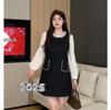 Spring Celebrity Chic: Luxurious Plus Size Long-Sleeve Slimming Women's Outfit