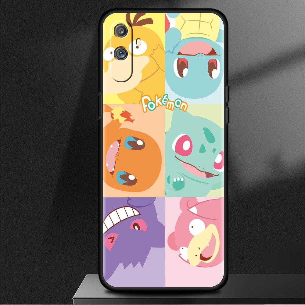 

Мягкий чехол для Oppo Realme 8 7 6 Pro 9i GT Neo 2 3 Master C21 C21Y C15 C11 C3 8i, черный силиконовый чехол для телефона с милым покемоном EEvee Realme C3