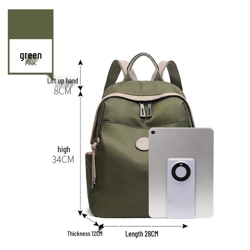 

Женский рюкзак из ткани Оксфорд - стиль 2025: Большая вместимость, модный многокарманный дизайн, повседневный и универсальный для поездок на работу и путешествий зелёный