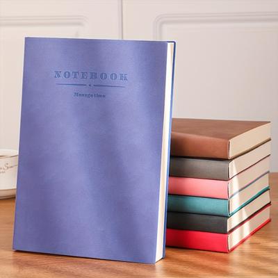 Stor Läder A4 Anteckningsbok Mjukt Omslag Tom Fodrad Agenda Anteckningsblock Förtjockad Resedagbok Mötesprotokoll Handbok Kontor