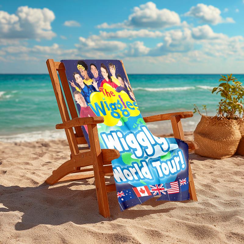 1pc The Wiggles1 Beach Towel, Comfortable and Thick, and Swimming/Bath/Picnic/Camping Towel, Suitable for Seaside Beaches