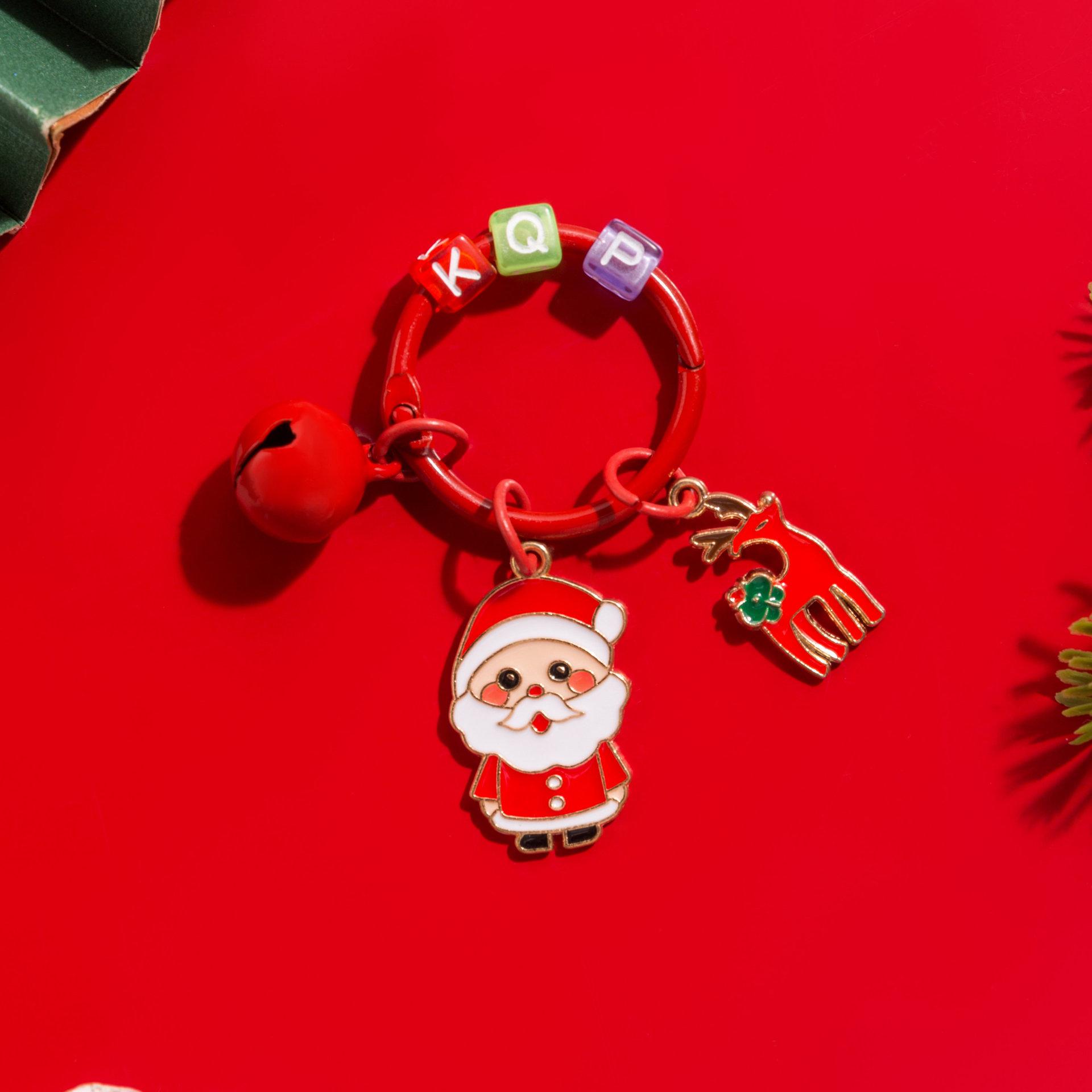 

Cartoon Christmas Keychain Pendant Cute Christmas Tree Old Man Snowman Accessories Kindergarten Children, Schoolbag Pendant