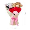 1/2 Stück Hochlandrind Plüschtier Weiches gefülltes Herz und rosa Schleife Strauß Niedliche Cartoon-Tier-Spielzeuge für Jungen Mädchen Geburtstagsgeschenk