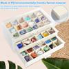 3/5 Tier Rock Display Case Clear Rock Collection Display Case 54/90 Grids Large Content Rock Collection Box Multi-role Storage