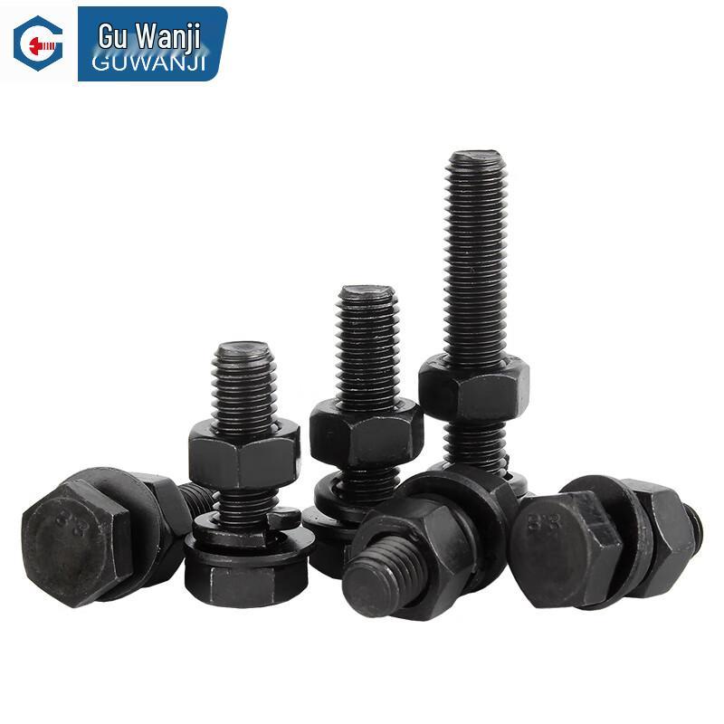 GUWANJI High-Strength 8.8 Grade Carbon Steel Hex Bolt & Washer Combo Set