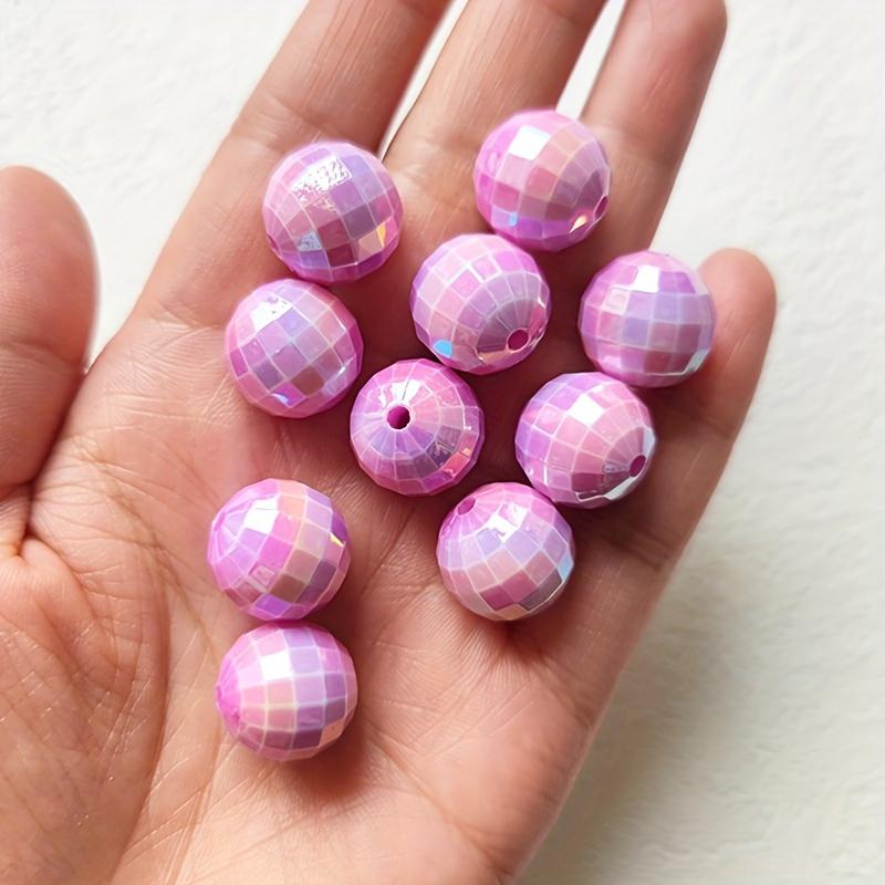 10Pcs 16Mm Earth Shaped Round Beads Disco Ball Beads For Jewelry Making Diy Necklace Earrings Phone Chain Beaded Pen Accessories