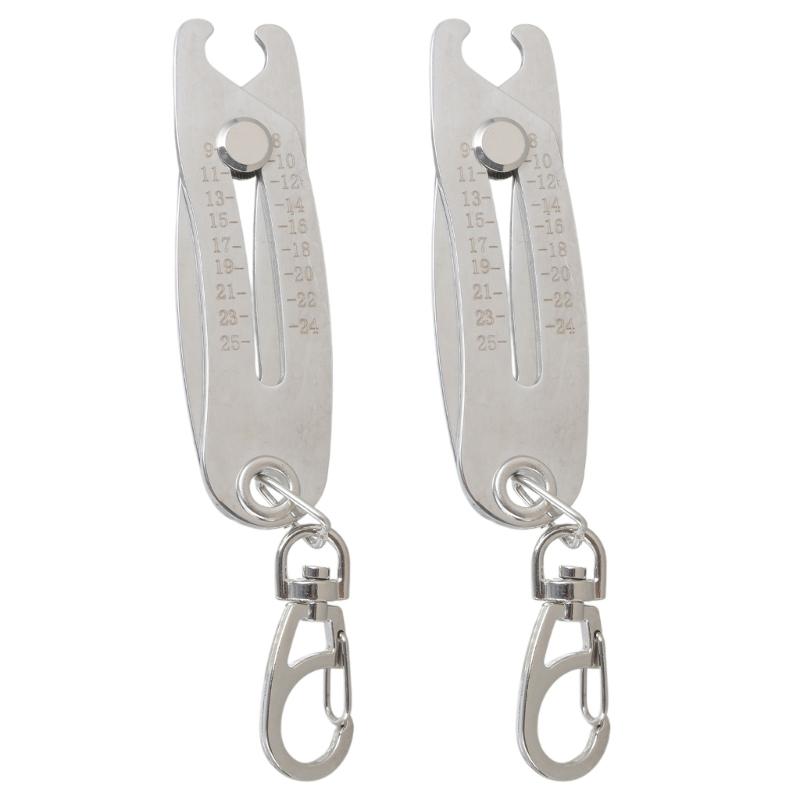 2Pcs Thread Size Checker Keychains Nut and Bolt Thread Gauge Identifier Verification Tool for Fast Accurate Measurement 1