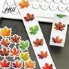 Craft Stickers 500 Pcs Fall Maple Leaves Self Adhesive Label Roll DIY Sticker Set Autumn Decals for Thanksgiving Harvest Envelope Journal Scrapbook