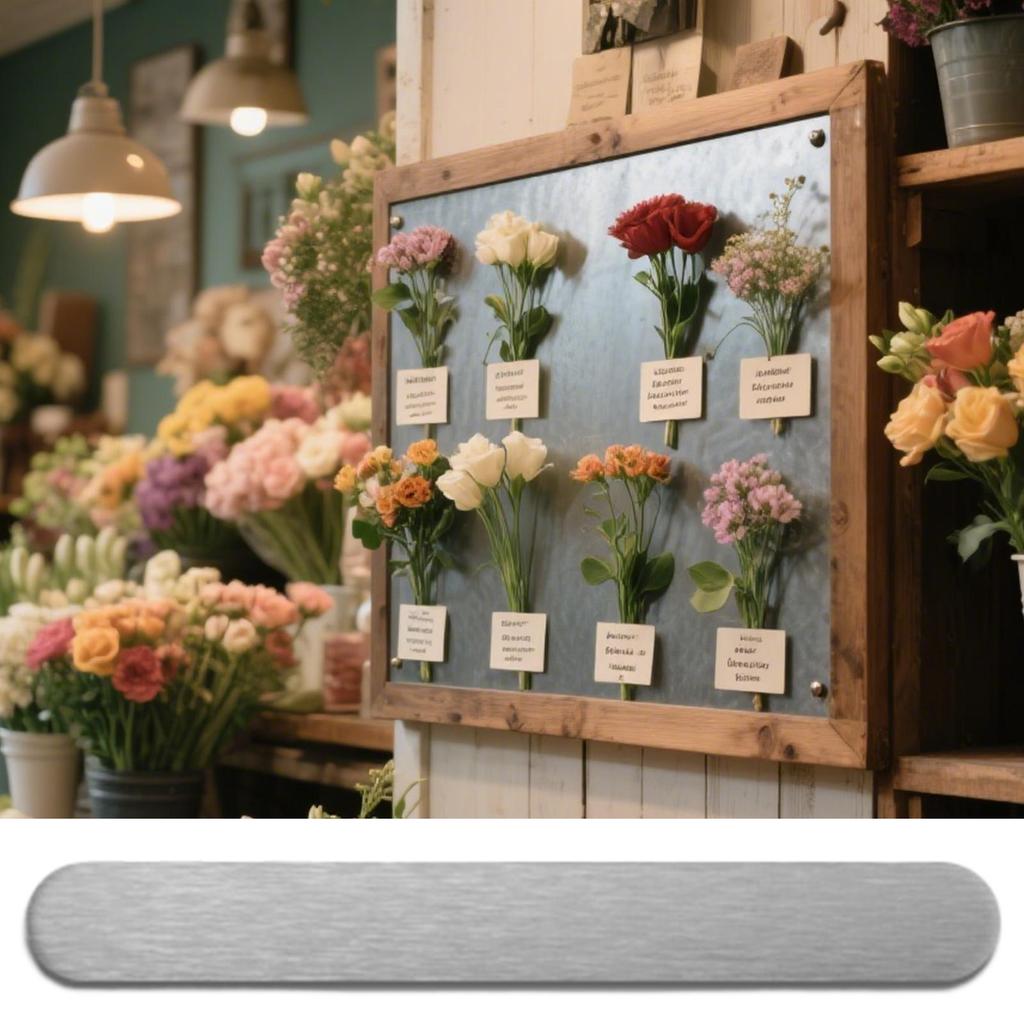 10pcs Magnets Metal Strips Fridge Adsorption Steel Plate Self-Adhesive Phone Case Strips Magnetic Adsorption Steel Plate 65*8mm
