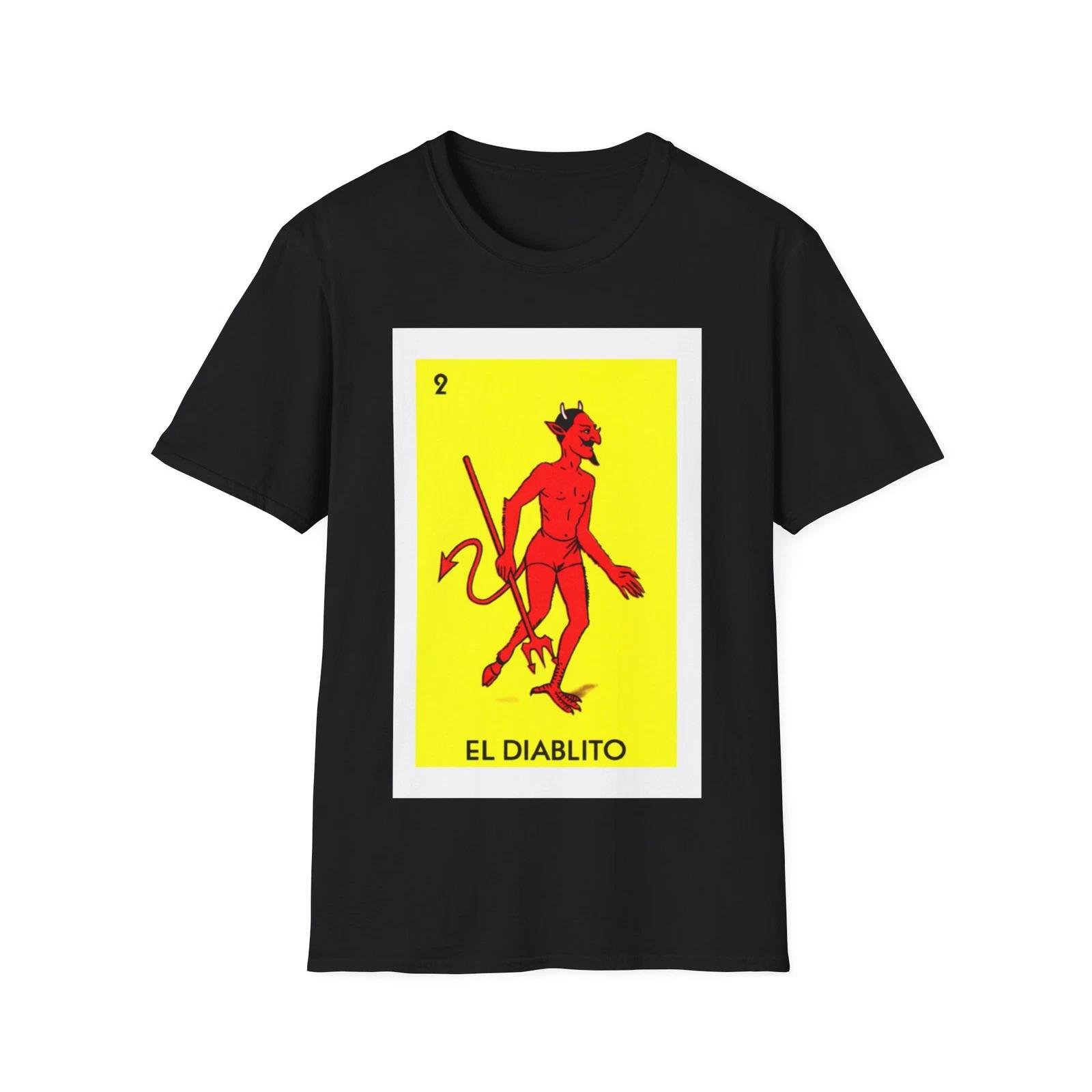 El Diablito Loteria Mexican Bingo T-Shirt, Gift, Celebration Diablito Vintage 4XL
