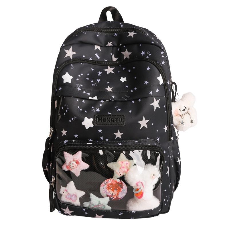 Schoolbag High value transparent two-dimensional pain bag Girls Mori backpack Backpack Lightweight campus junior high school student schoolbag