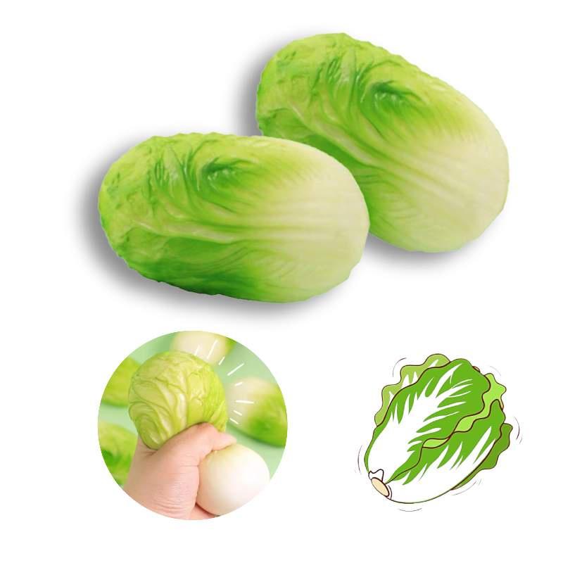 New Release Vegetable Cabbage Squeeze Toy For Kids Soft And Realistic Stress Relief Toy