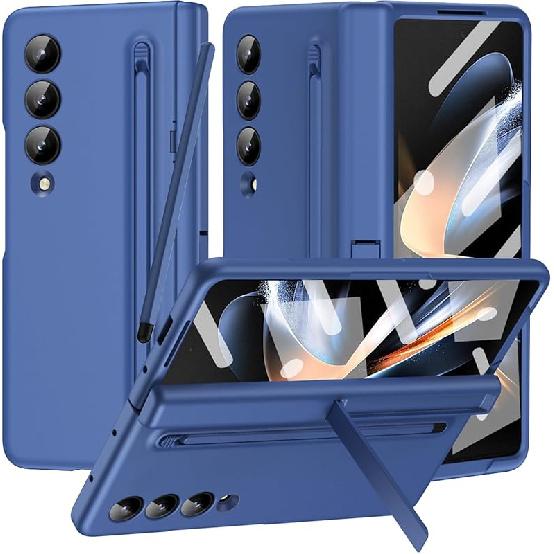NINKI Compatible Samsung Galaxy Z Fold 3 Case with S Pen Holder and S Pen,Kickstand Hinge Protection Case for Samsung Z Fold 3 Case Screen