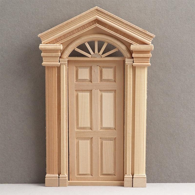 Customizable Blank Door With Realistic Openable Design For Miniature Collector And Model Builders Doll House Accessory