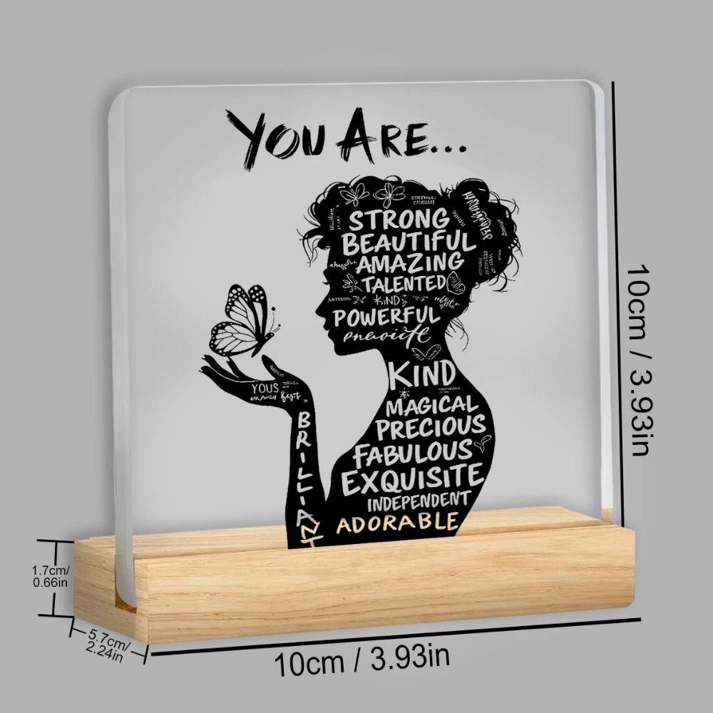 Clear Inspirational Plaque Acrylic Gifts for Mum Desktop Decoration Gift