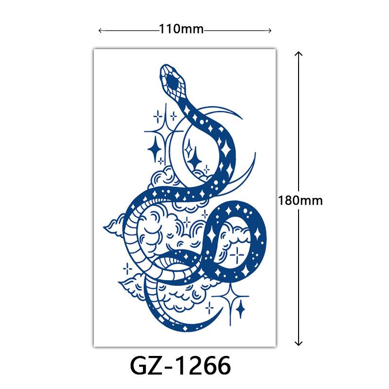 Herbal Tattoo Stickers, Juice Tattoo Stickers, Semi-Permanent English Letter Tattoo Stickers Tattoo