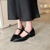 Temperament Clock High-heeled Black Pointed High-heeled Women's 2025 Spring New Models with Mary Jane Single Shoes Women
