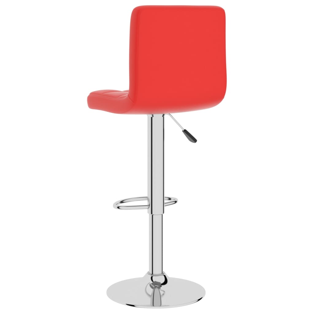 Bar Stool Red Faux Leather