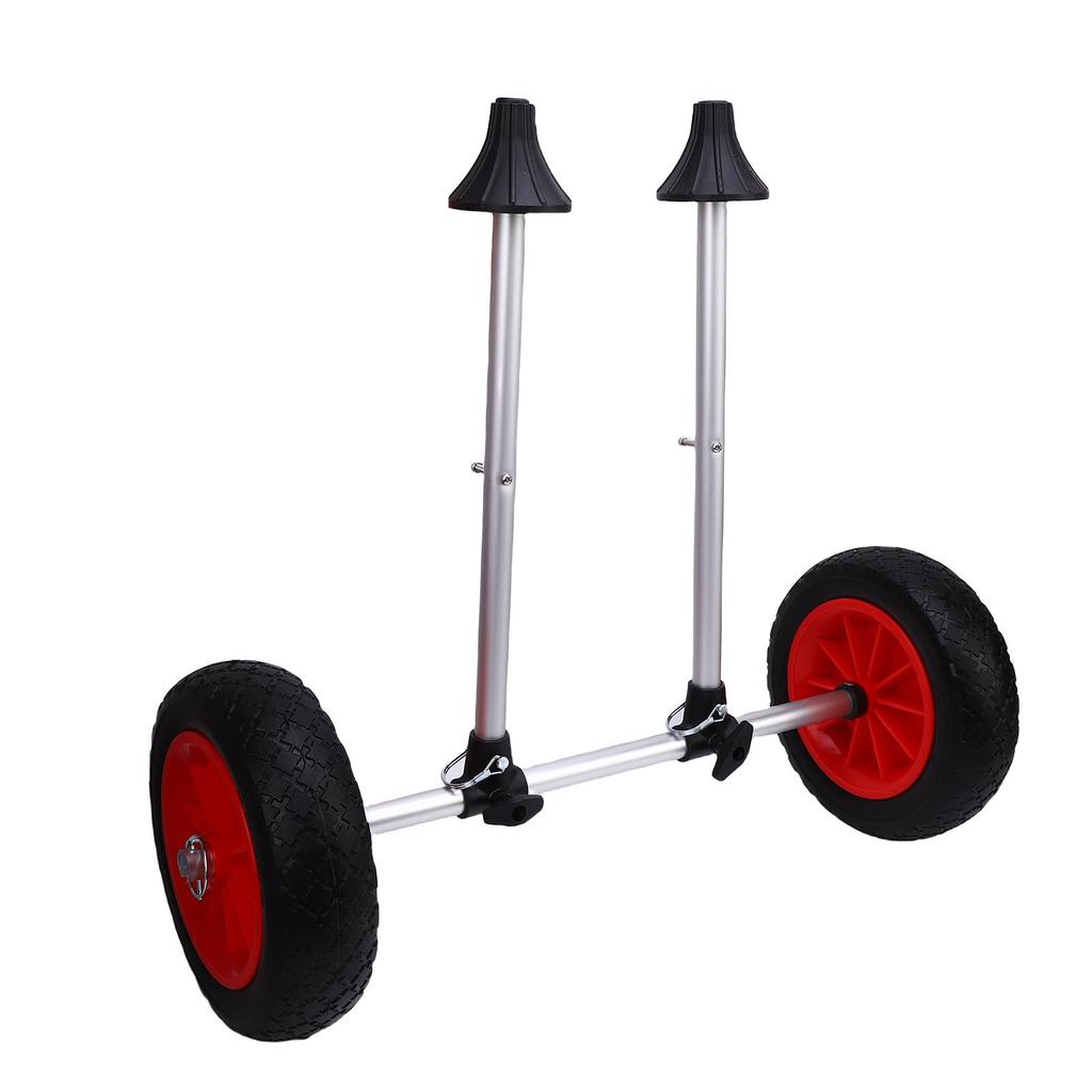 Kayak Cart Adjustable Width Metal Frame Foldable Canoe Carrier Boat Trailer Transport with 10 Inch Solid Tires