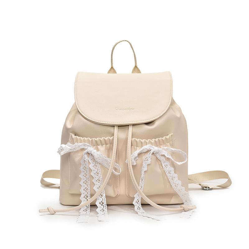 

Новый модный маленький рюкзак с кружевным бантом белый