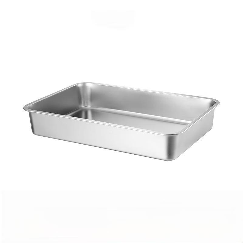 Jiyoushi Stainless Steel Rectangular Deep Tray