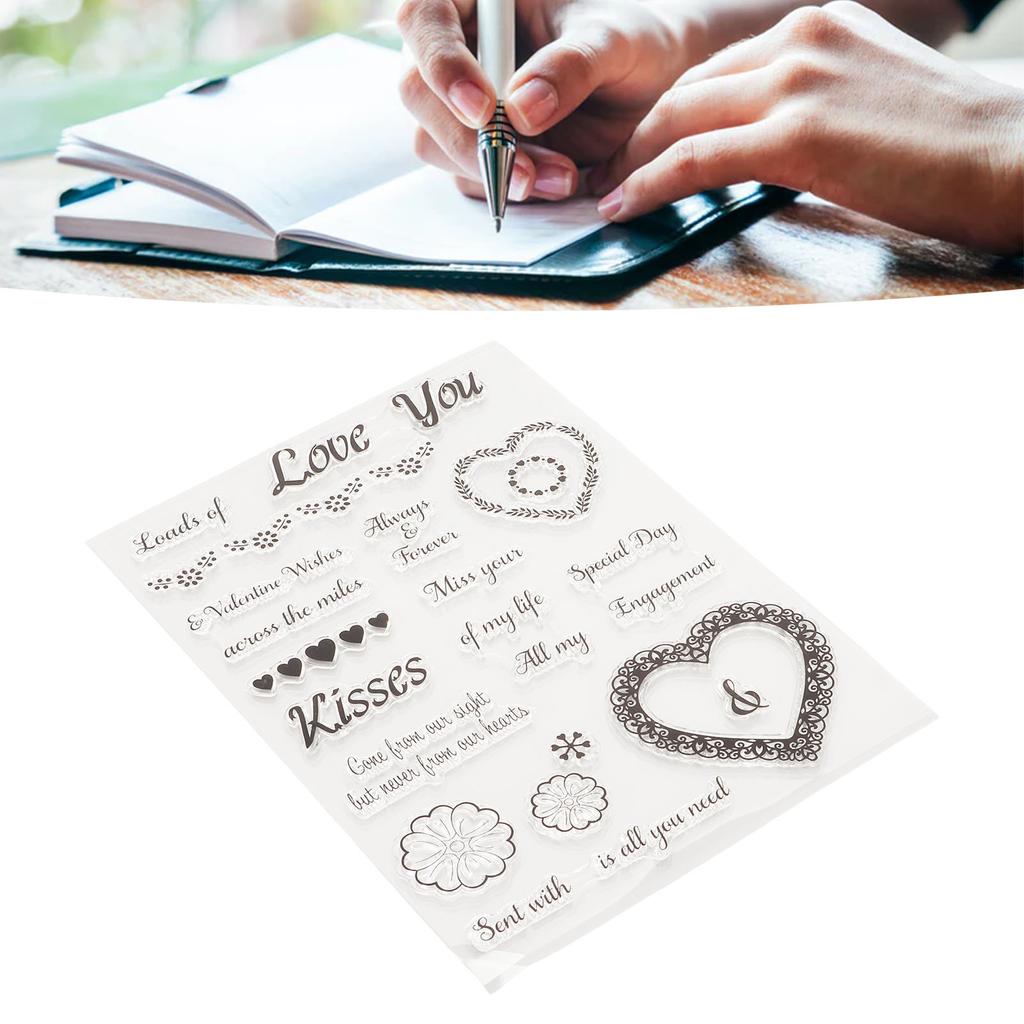 Klarsichtstempel mit Stanzform-Kombination, recycelbar, klarer Abdruck, Kartenherstellungsstempel für Scrapbook