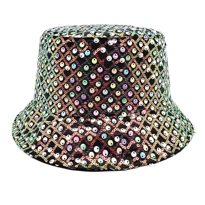 Spring Polyester Print Bucket Hat Fisherman Hat Outdoor Travel Sun Cap for Girl and Women 178