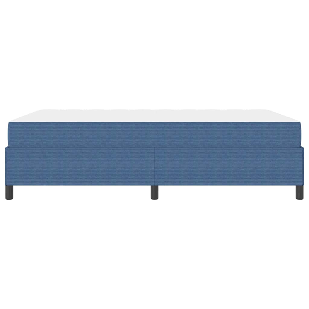 Bed Frame with Mattress Blue 140 x 190 cm Fabric